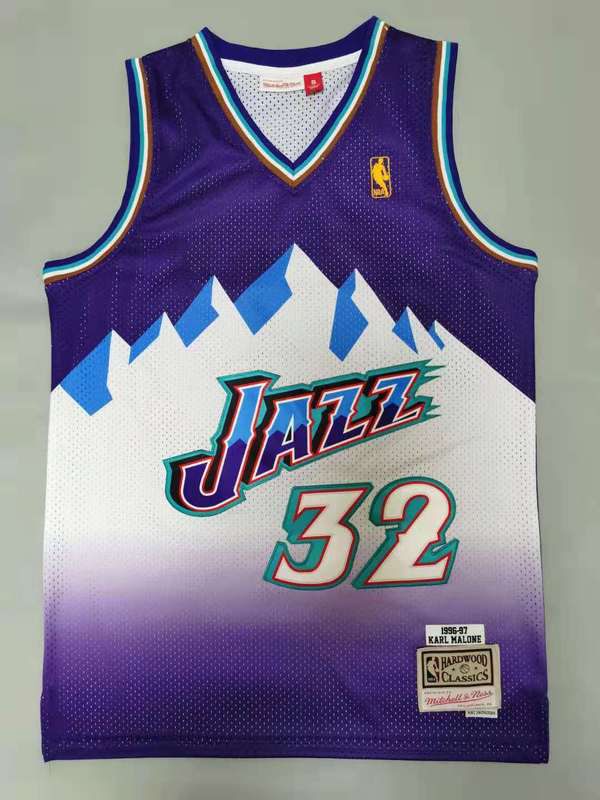 Men Utah Jazz #32 K.malone Purple Throwback Best mesh 2021 NBA Jerseys->utah jazz->NBA Jersey